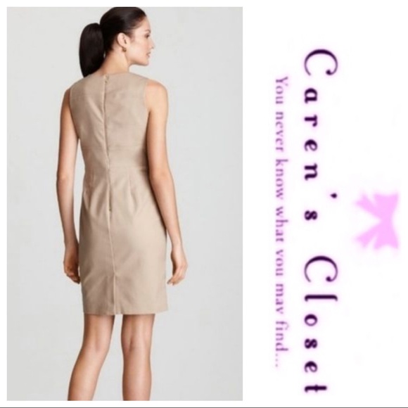 Calvin Klein Khaki Studded Sheath Dress - Picture 2 of 8